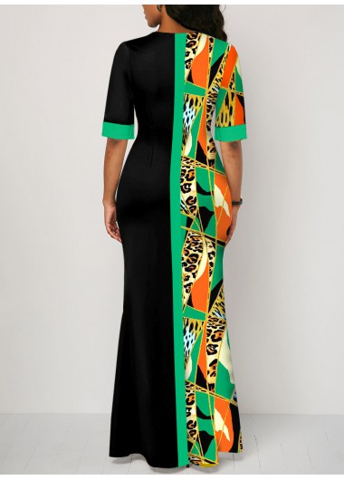 Multi Color dresses,Leopard dresses,ROTITA Split Leopard Multi Color Maxi Dress