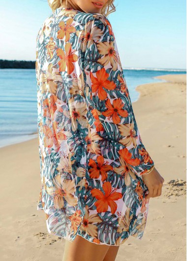 Multi Color swimwear,Floral swimwear,Plants swimwear,Criss Cross Multi Color Floral Print Bikini Set