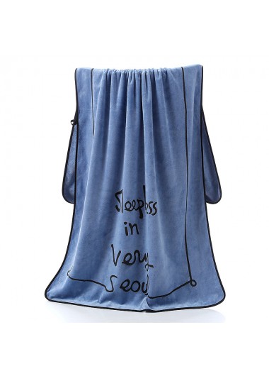 Dusty Blue accessories,Letter accessories,Letter Print Dusty Blue Beach Blanket