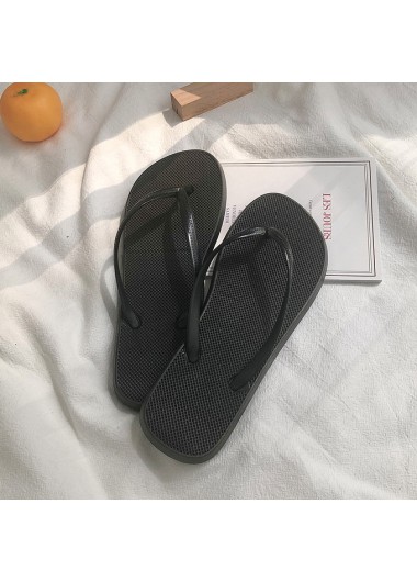 Black accessories,Plain Color accessories,Black Falt Toe Post Flip Flops