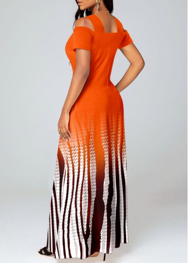 Orange dresses,Ombre dresses,ROTITA Criss Cross Ombre Orange Maxi Dress