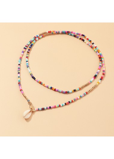 Multi Color jewelry,Other jewelry,Asymmetrical Plastic Detail Multi Color Necklace