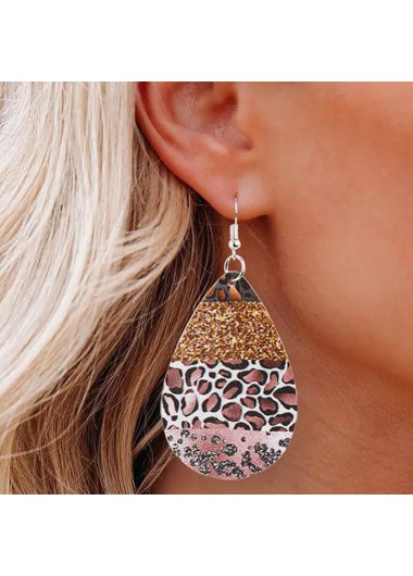 Multi Color jewelry,Animal Print jewelry,Leopard jewelry,Teardrop Animal Prints Multi Color Earrings