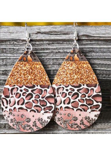 Multi Color jewelry,Animal Print jewelry,Leopard jewelry,Teardrop Animal Prints Multi Color Earrings