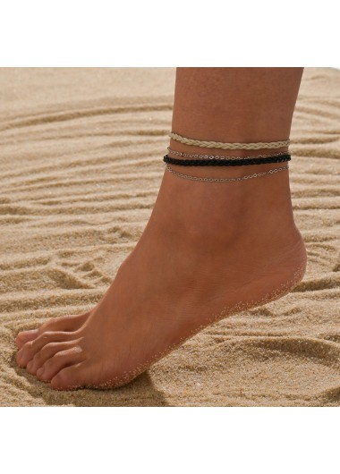 Multi Color jewelry,Other jewelry,Multi Color Metal Round Anklet Set