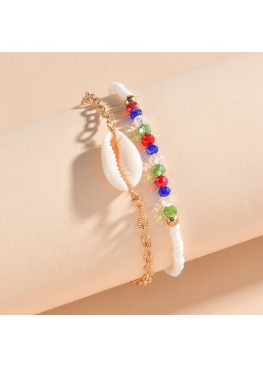 Multi Color jewelry,Other jewelry,Beads Multi Color Asymmetrical Anklet Set