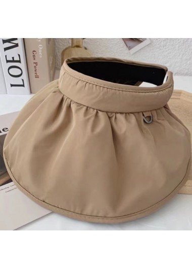 Light Camel accessories,Plain Color accessories,Foldable Light Camel Sun Visor Hat