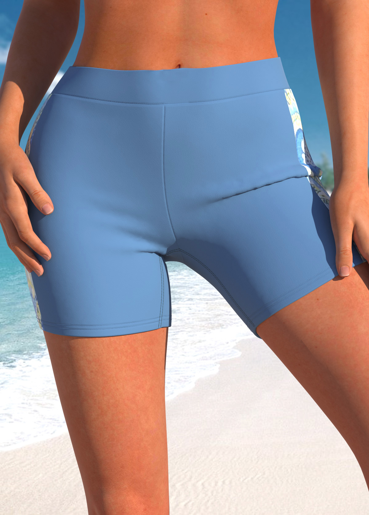 Dusty Blue swimwear,Paisley swimwear,Tribal swimwear,ROTITA Criss Cross Dusty Blue Paisley Print Tankini Top