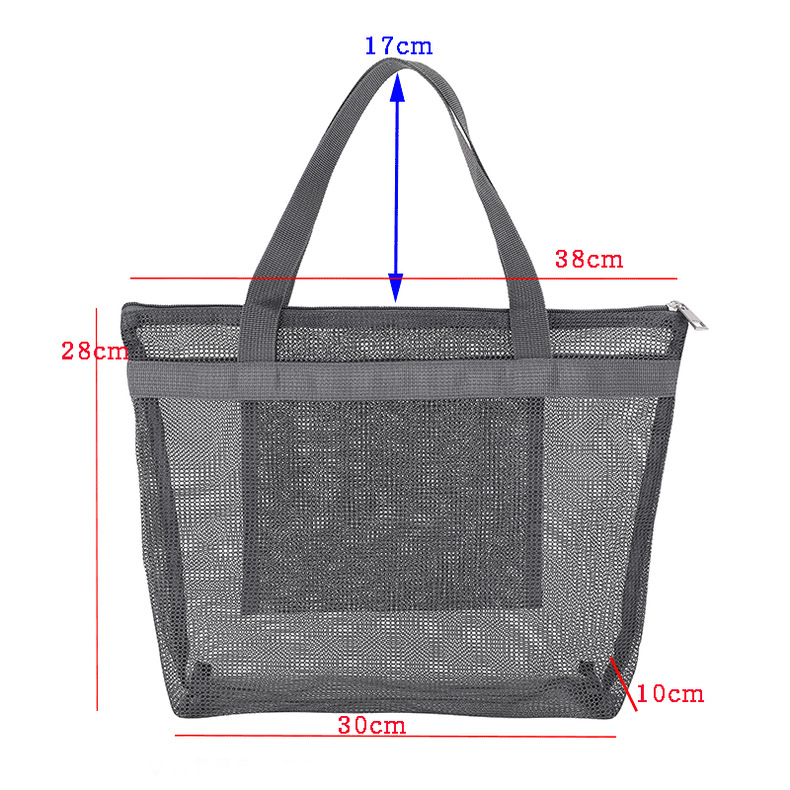 Black accessories,Plain Color accessories,Mesh Black Zip Polyester Hand Bag