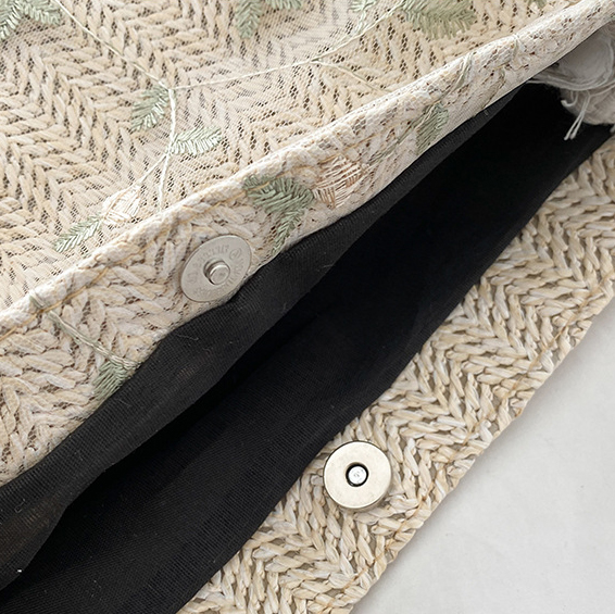 Beige accessories,Floral accessories,Floral Print Beige Bowknot Magnetic Storage Bag