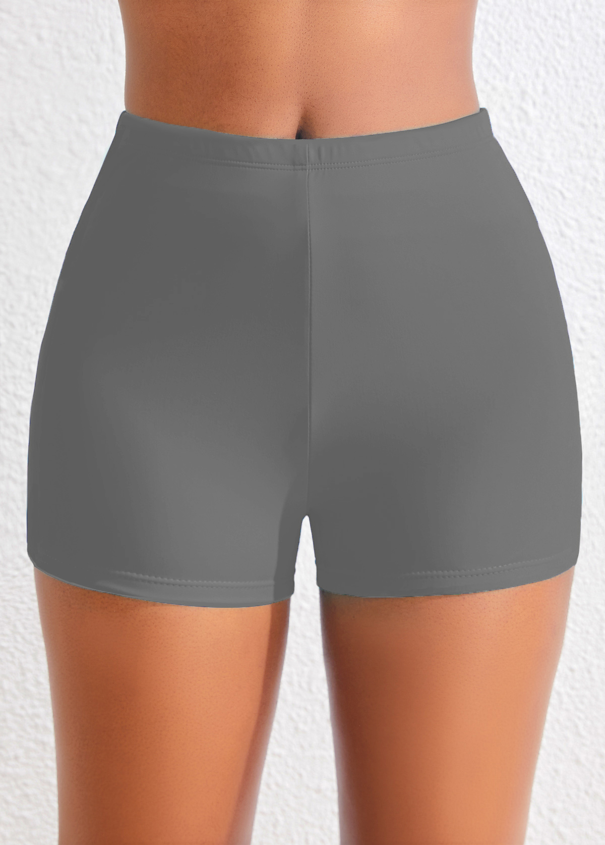 Grey swimwear,Geometric swimwear,Striped swimwear,ROTITA Criss Cross Grey Geometric Print Tankini Top