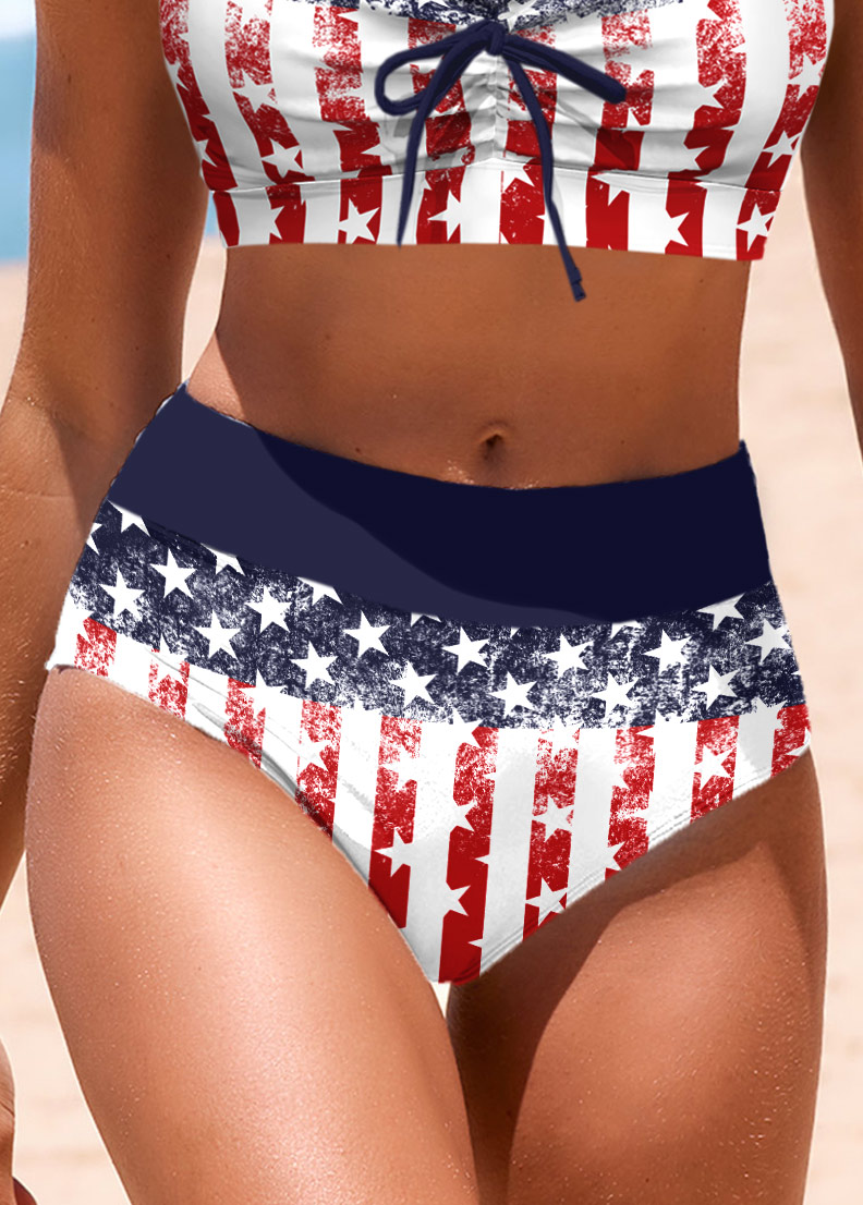Multi Color swimwear,Flag swimwear,ROTITA Criss Cross Multi Color Bikini Top