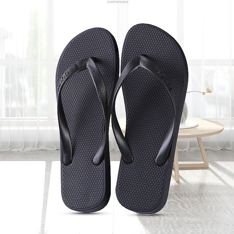 Black accessories,Plain Color accessories,Rubber Black Falt Toe Post Flip Flops