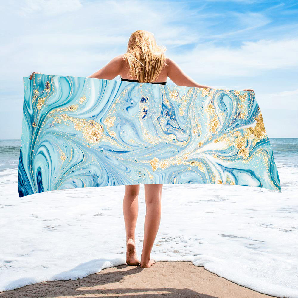 Ink Painting Print Multi Color Beach Blanket