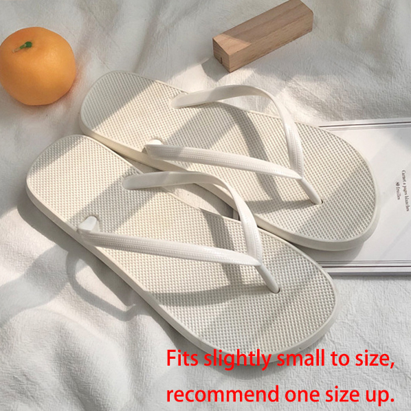 White accessories,Plain Color accessories,White Rubber Falt Toe Post Flip Flops