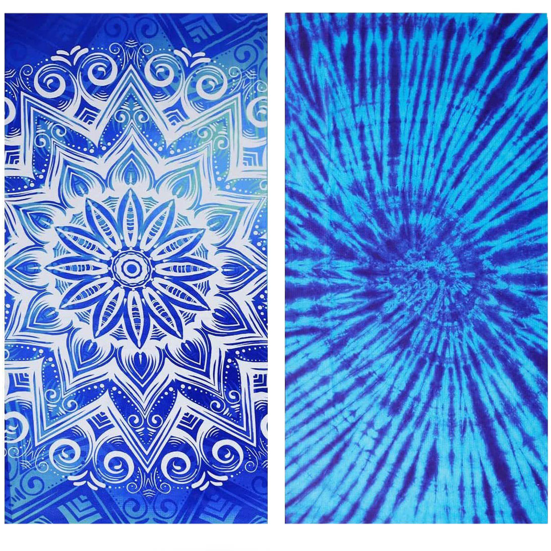 Double Sides Print Royal Blue Beach Blanket