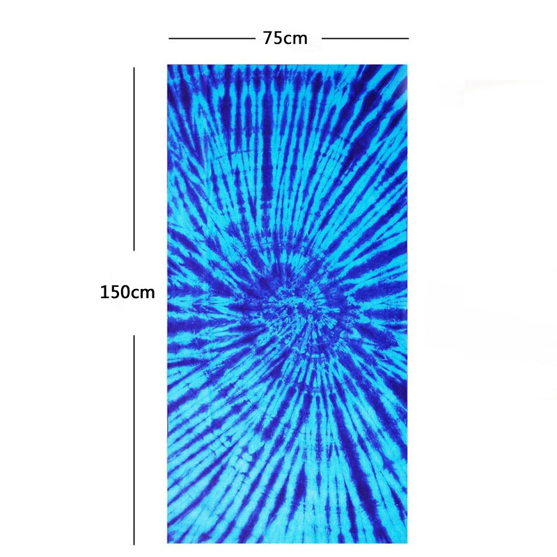 Royal Blue accessories,Tie Dye accessories,Double Sides Print Royal Blue Beach Blanket