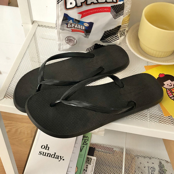 Tongs noires Falt Toe Post