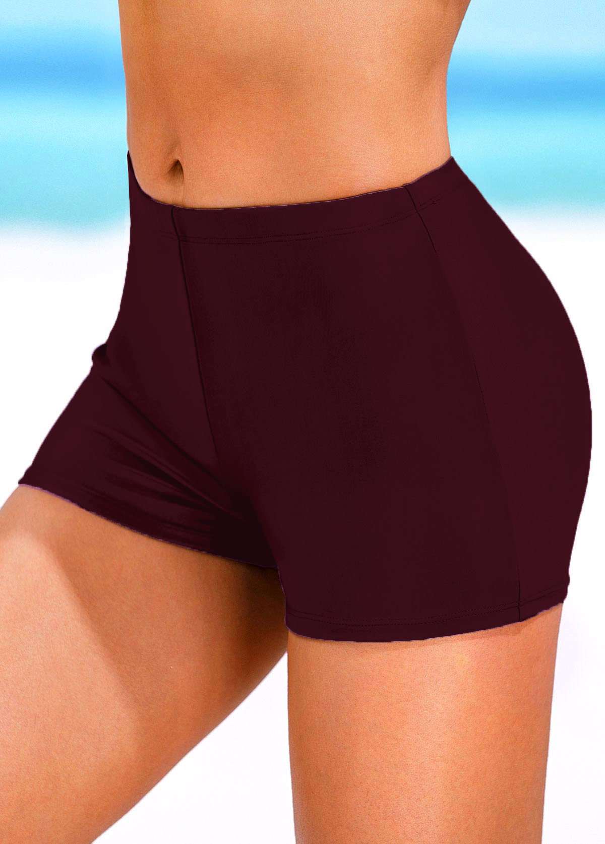 Dark Reddish Purple swimwear,White swimwear,Tribal swimwear,ROTITA Dark Reddish Purple Tribal Print Tankini Top