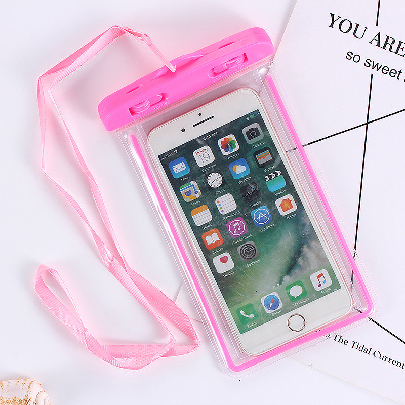 Étui de téléphone en plastique rose taille unique