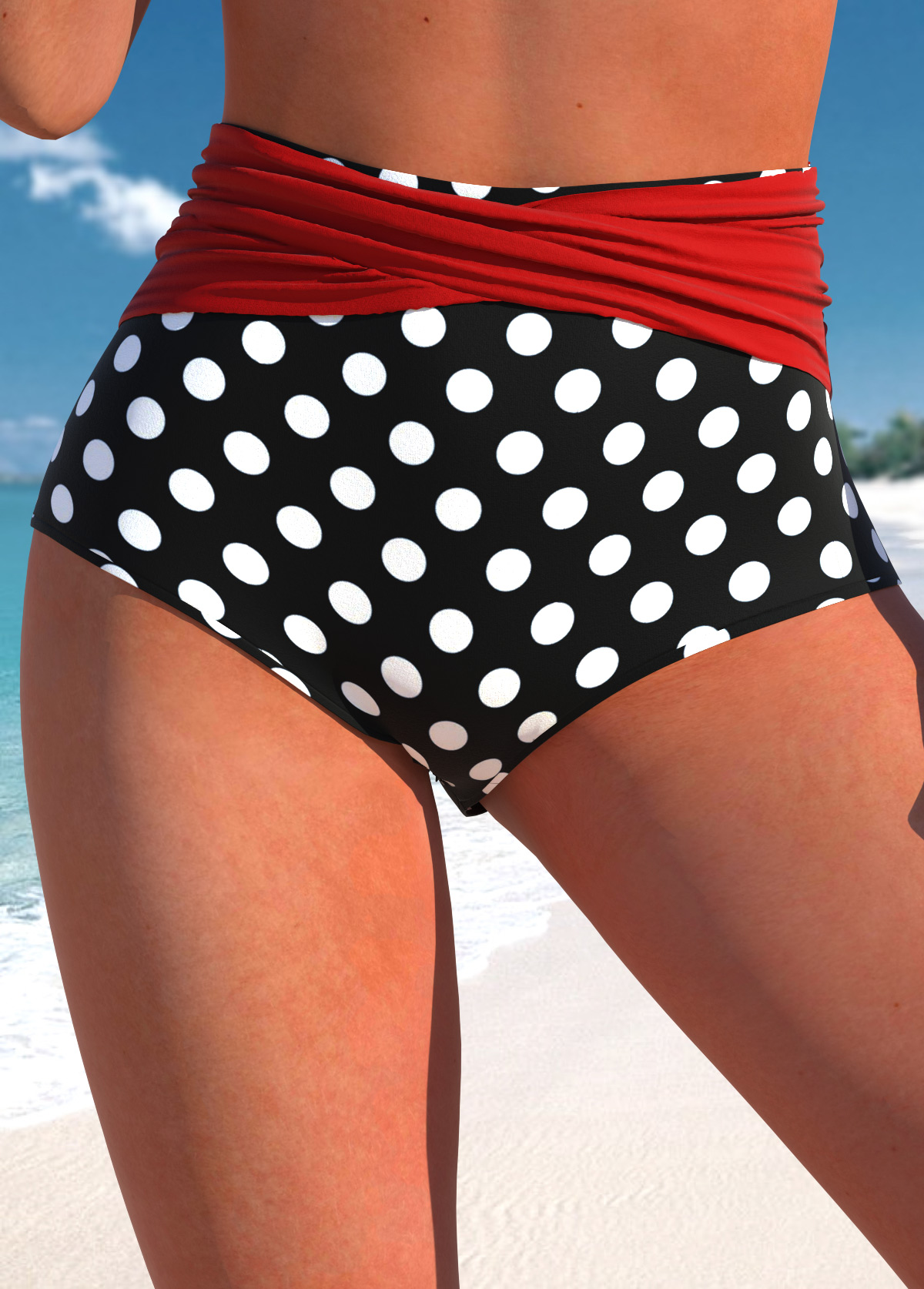 Red swimwear,Plain Color swimwear,ROTITA Criss Cross Wide Strap Red Bikini Top