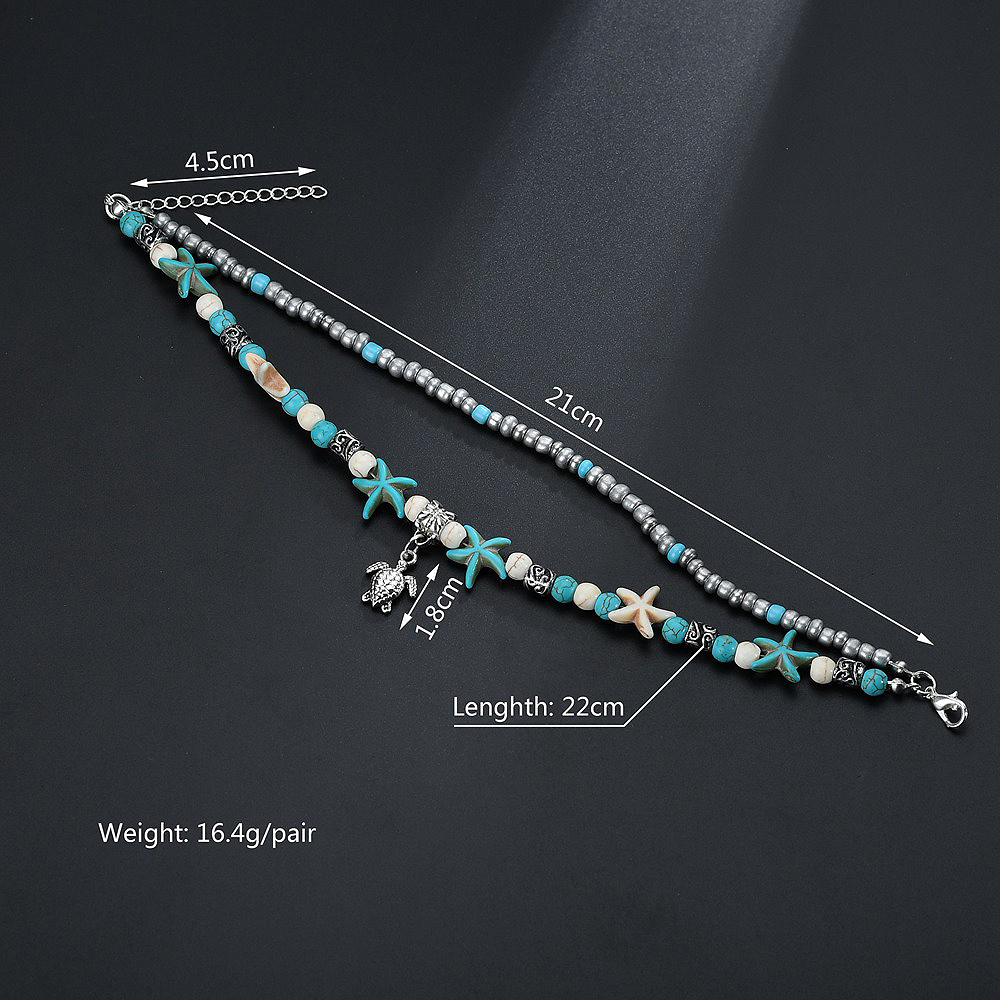 Silver jewelry,Plain Color jewelry,Asymmetrical Design Jade Detail Silver Anklet