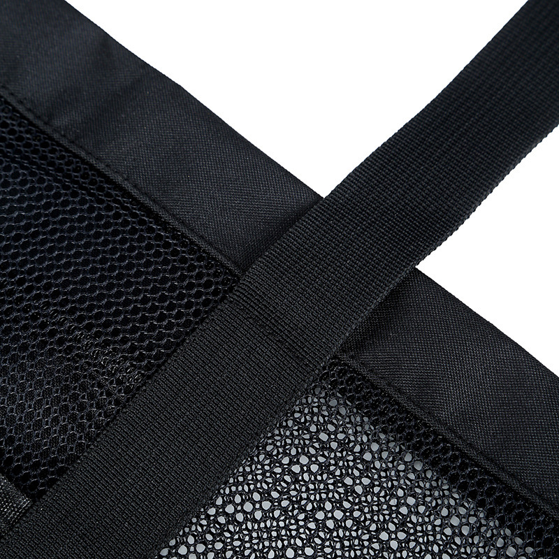 Black accessories,Plain Color accessories,Open Design Black Mesh Detail Hand Bag