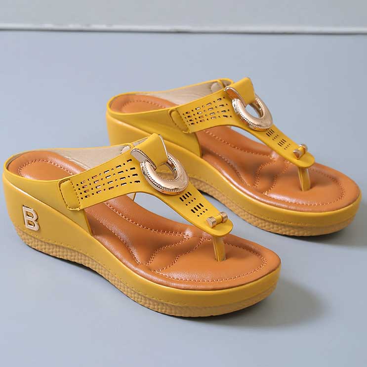 Ginger accessories,Plain Color accessories,Ginger Mid Heel Toe Post Slippers