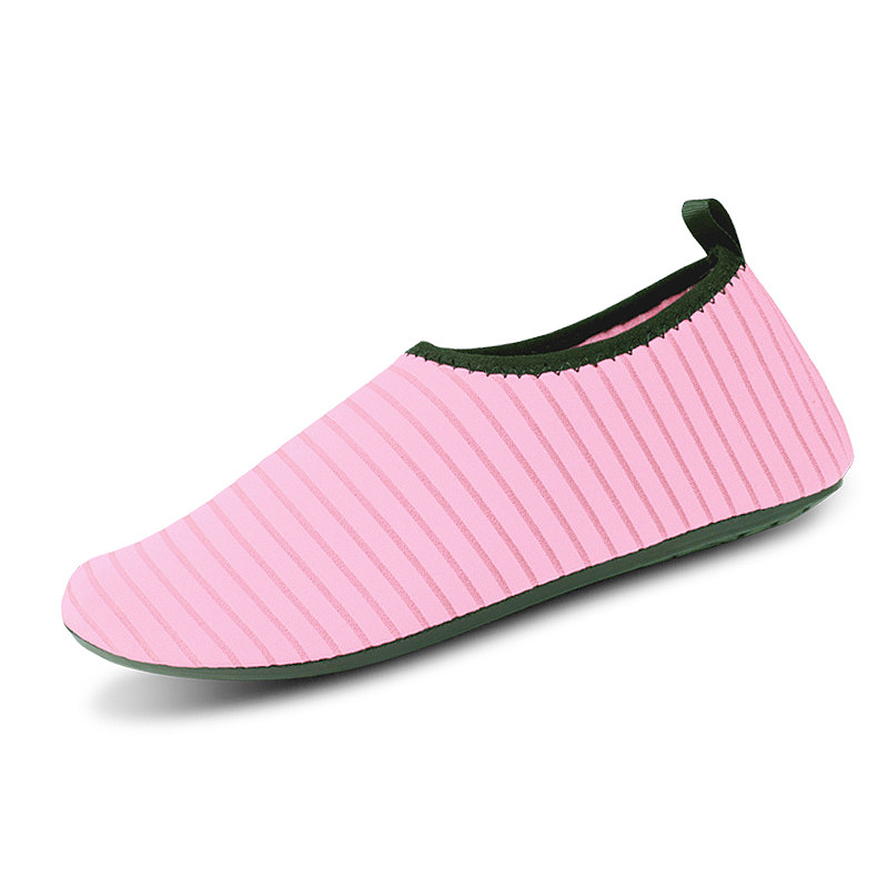 Chaussures d'Eau Antidérapantes Rayées Rose Clair