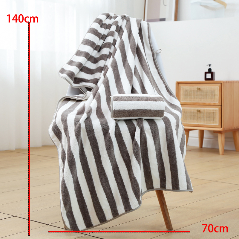 Dark Grey accessories,Striped accessories,Striped Contrast Dark Grey Beach Blanket