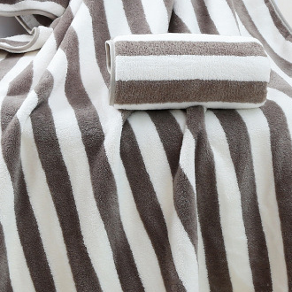 Dark Grey accessories,Striped accessories,Striped Contrast Dark Grey Beach Blanket