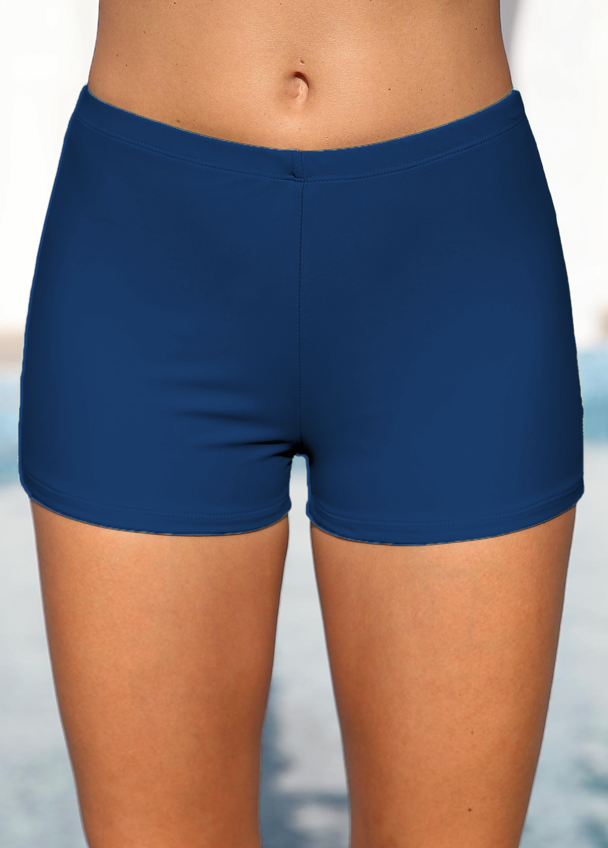 ROTITA Short de bain stretch taille mi-haute bleu