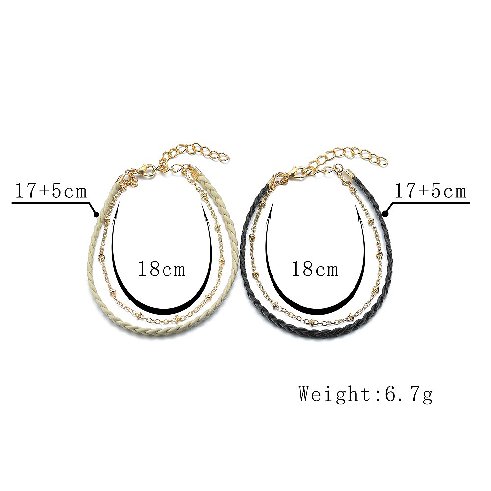 Multi Color jewelry,Other jewelry,Multi Color Metal Round Anklet Set