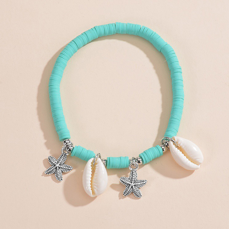 Mint Green jewelry,Other jewelry,Mint Green Shell Plastic Star Anklet