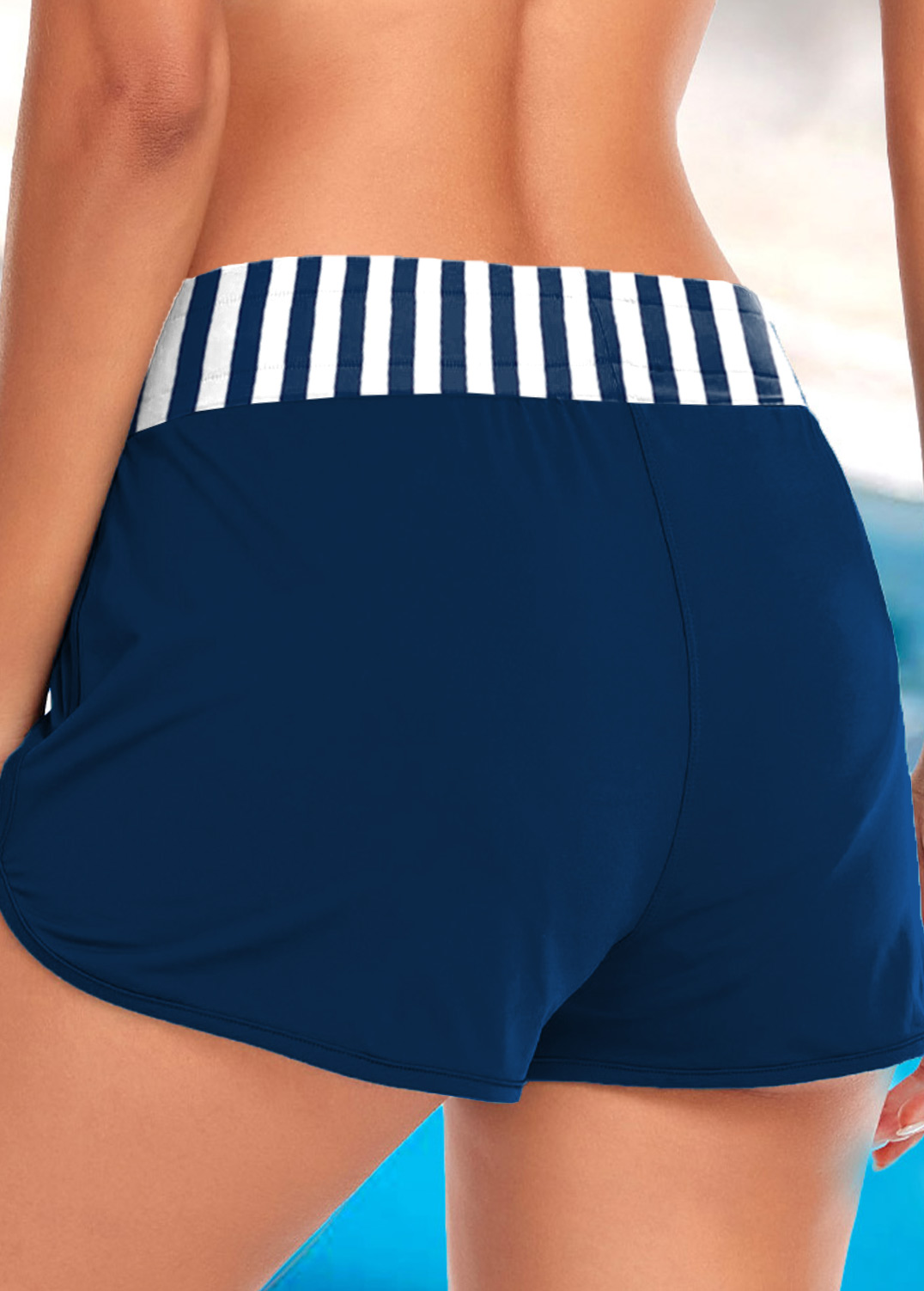 Red swimwear,Striped swimwear,ROTITA Patchwork Red Striped Bikini Top