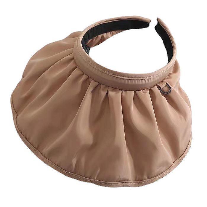 Light Camel accessories,Plain Color accessories,Foldable Light Camel Sun Visor Hat