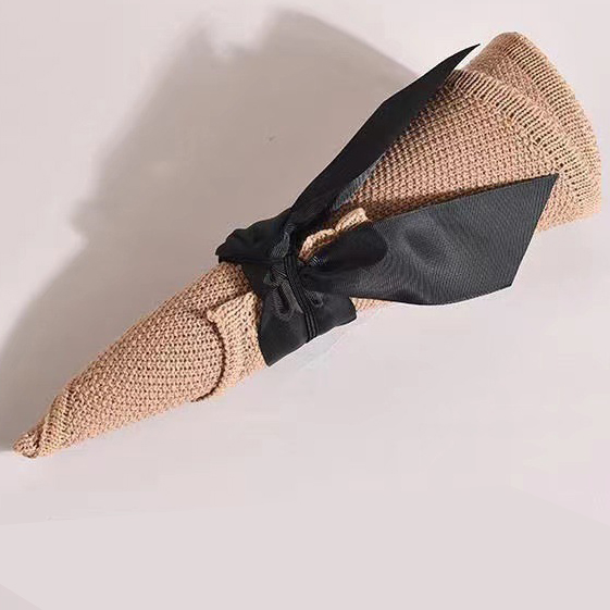 Light Coffee accessories,Plain Color accessories,Light Coffee Bowknot Detail Knitwear Visor Hat