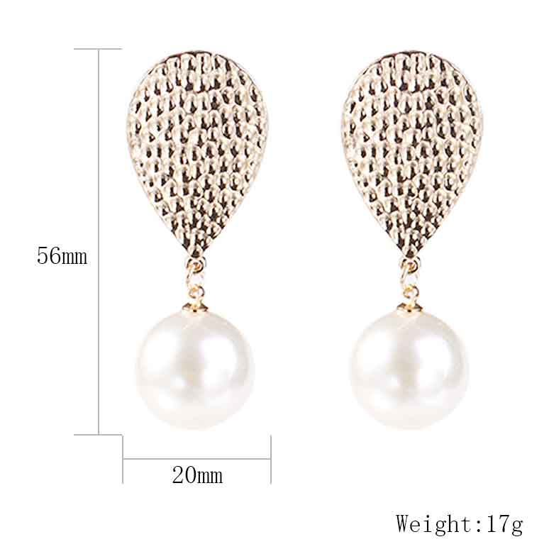 Gold jewelry,White jewelry,Other jewelry,Teardrop Design Gold Mental Detail Earrings