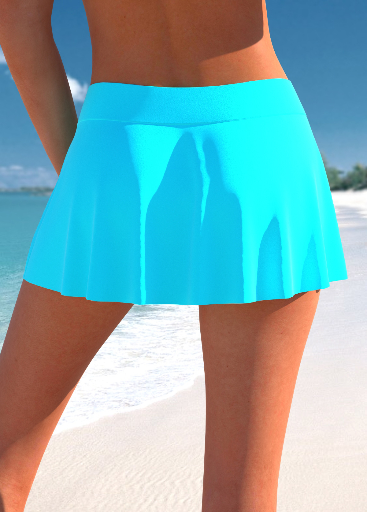 Cyan swimwear,Ombre swimwear,ROTITA Criss Cross Cyan Ombre Tankini Top