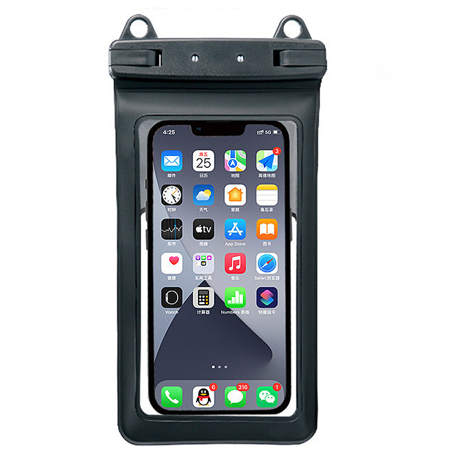 One Size Black Transparent Phone Case