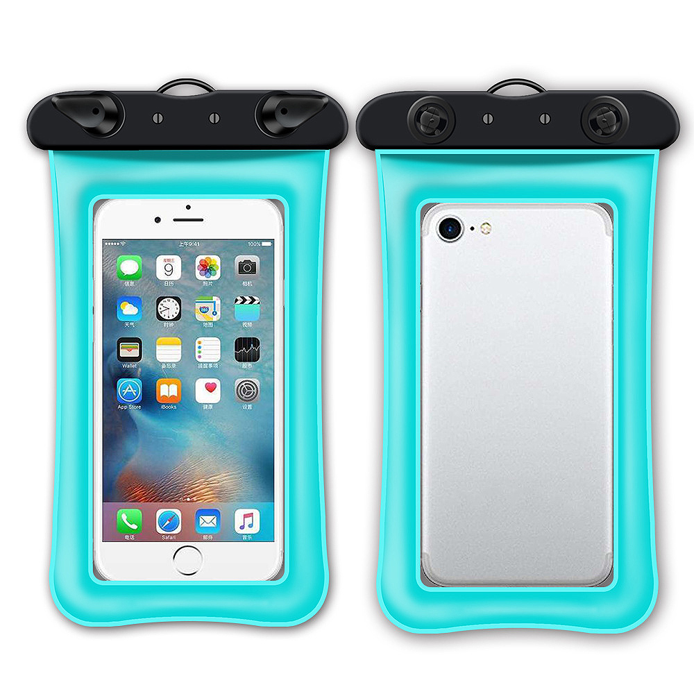 Coque de téléphone cyan contrastée taille unique