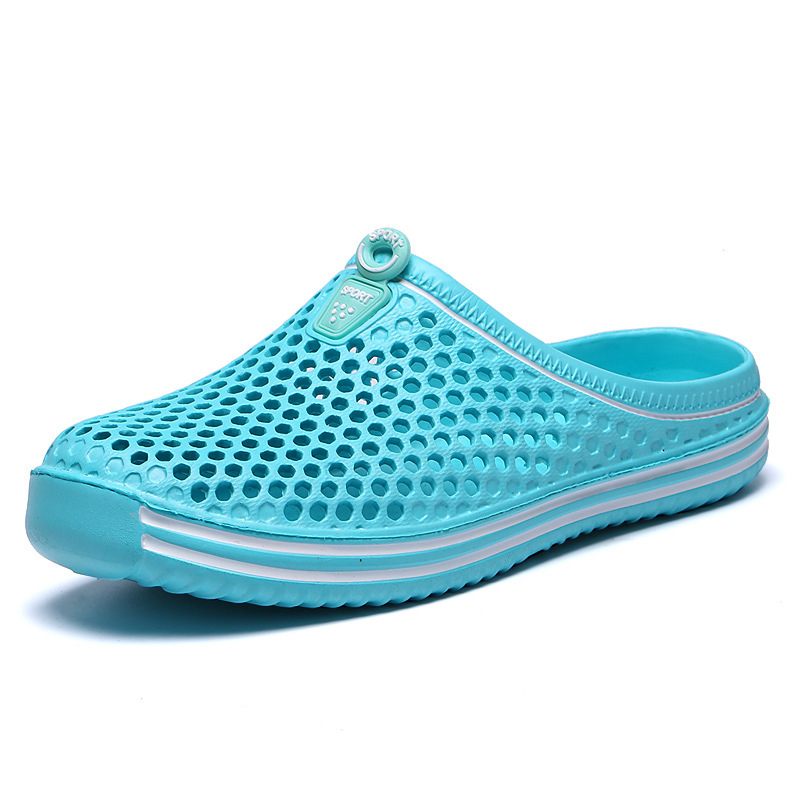 Cyan Rubber Design Anti Slippery Water Shoes
