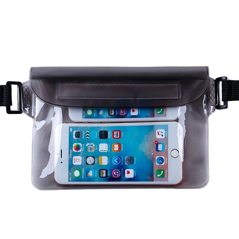 Black One Size Transparent Plastic Phone Case