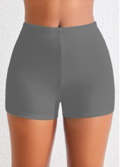 Grey swimwear,White swimwear,Striped swimwear,Geometric swimwear,ROTITA Patchwork V Neck Grey Striped Tankini Top