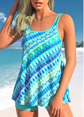 Rotita Tankini-Oberteil mit Batikmuster in Cyan-Kein Boden