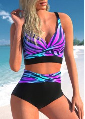 Multi Color swimwear,Ombre swimwear,ROTITA Criss Cross Multi Color Ombre Bikini Top