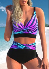 Criss Cross Multi Color Ombre Bikini Set