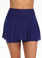 ROTITA Royal Blue Cross Hem Mid Waisted Pantskirt