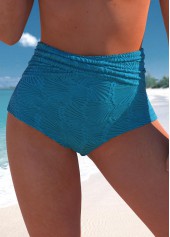 Sky Blue swimwear,Plain Color swimwear,ROTITA Jacquard Criss Cross Sky Blue Bikini Top