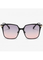 Pink Ombre Plastic Contrast Geometric Sunglasses